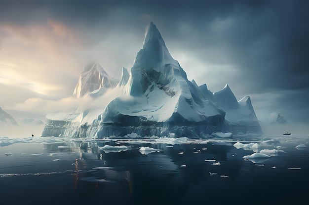 iceberg sur les régions polaires