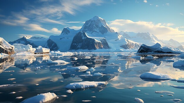 Iceberg Wonderland Glacier au milieu des banquises