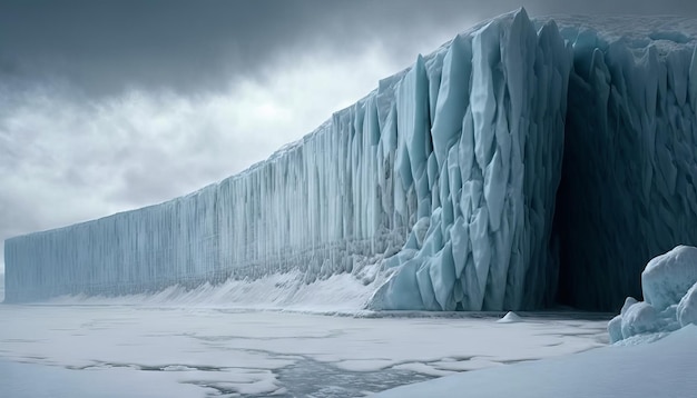 Icebergs dans la lagune glaciaire Generative AI