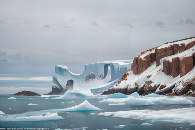 des icebergs dans la mer Arctique