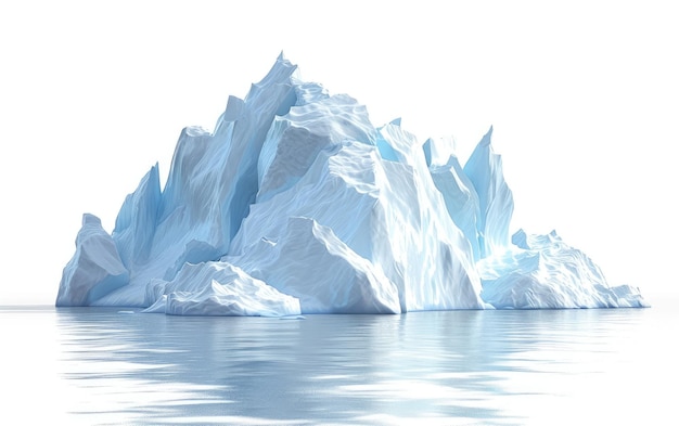 Photo des icebergs géants gelés au milieu de l'océan