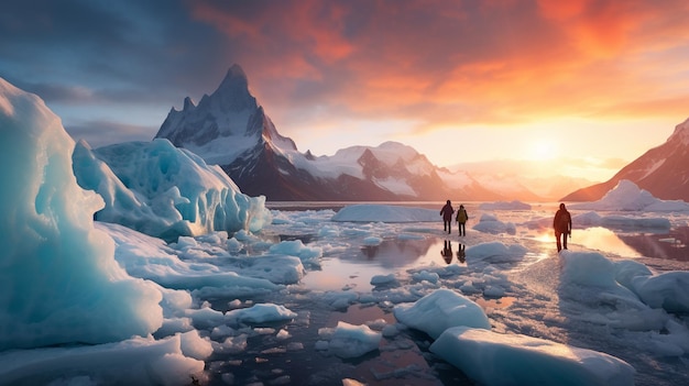 Les icebergs et les montagnes de glace