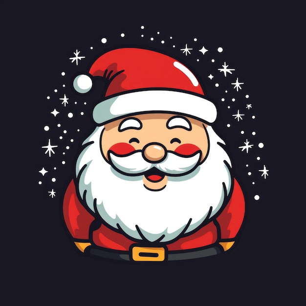 Icon Vector d'illustration miniature du Père Noël Clipart générée par l'IA