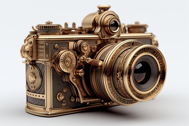 Icône 3D d'un appareil photo vintage