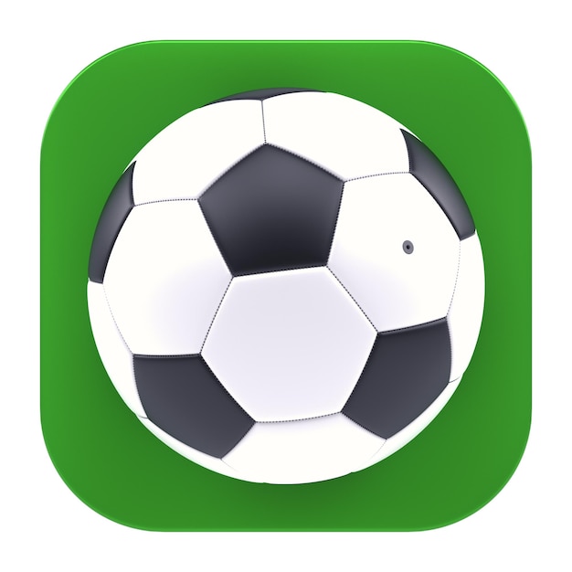 Icône 3D d'application de football