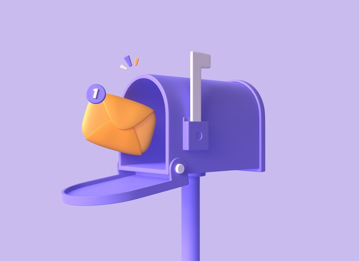 Photo icône 3d de boîte aux lettres et d'enveloppe dans le style de dessin animé le concept de réception de notification de messagerie conception pour la décoration de bannières pour le marketing rendu 3d