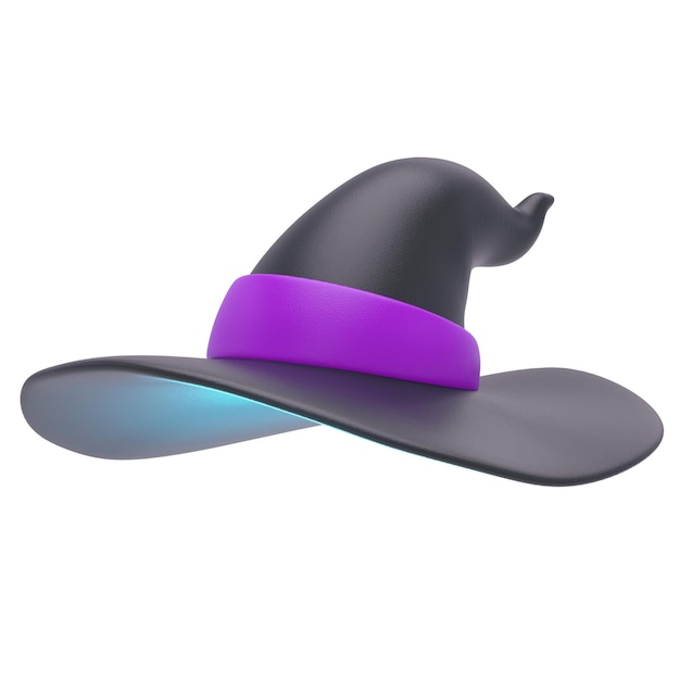 Icône 3D de chapeau de sorcière d'Halloween