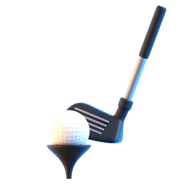 Icône 3D Golf Illustration 3D Élément 3D Rendering Éléments graphiques Élément de conception