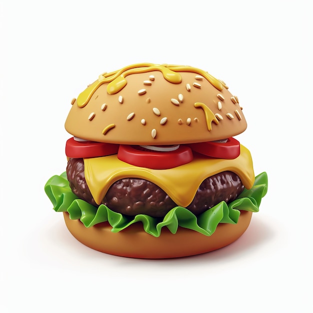 Icône 3D de hamburger