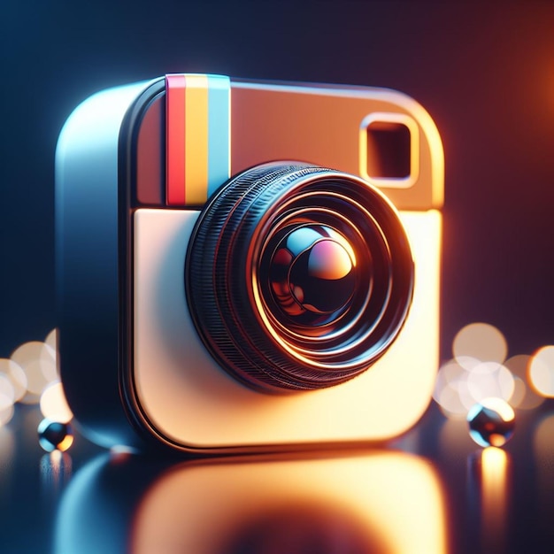 l'icône 3D d'Instagram