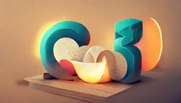 Icône 3D ou Logo Concept Art Visualisation