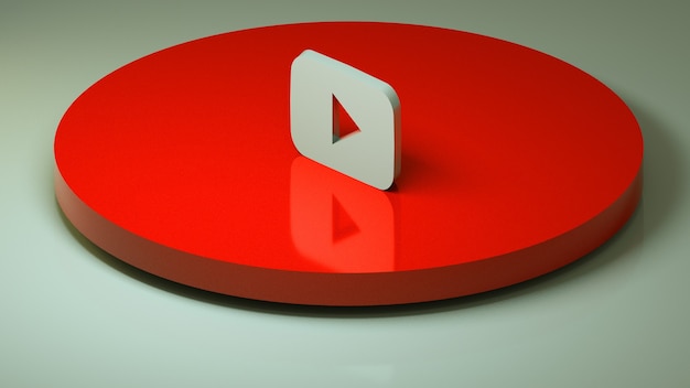 Icône 3D de médias sociaux YouTube