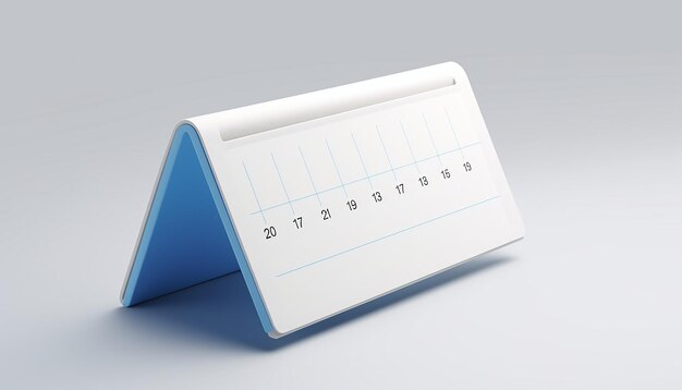 Photo l'icône 3d mimétique du calendrier minimalisme fond blanc mat