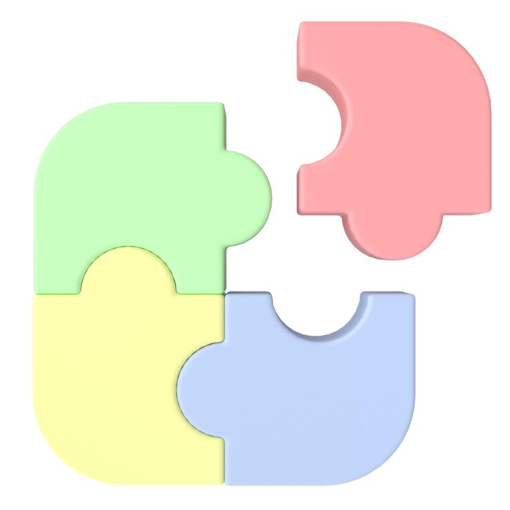 Photo icône 3d de puzzle 3d