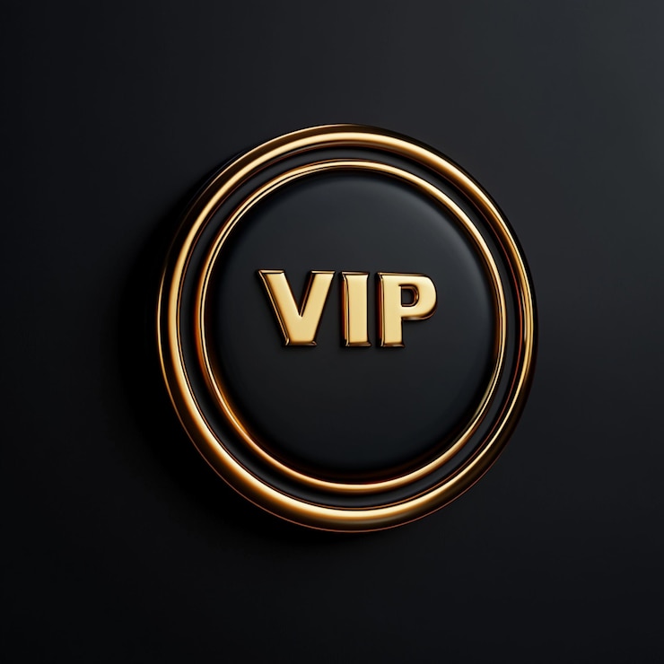 Photo icône d'accès et logo d'illustration du privilège du passe vip 3d