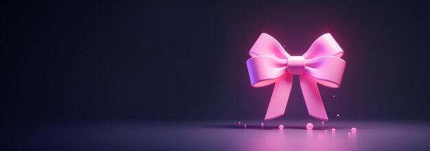 Photo icône au néon rose 3d concept actuel bannière à effet lumineux extérieur conception de vacances sur néon pastel