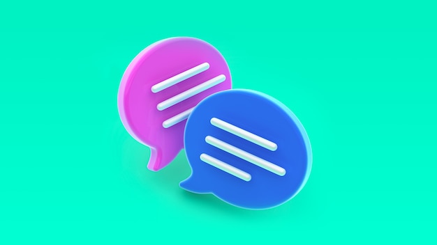 Icône de bulle de chat. Concept de messages sur les réseaux sociaux, SMS, commentaires.