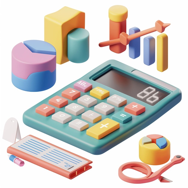 Icône de la calculatrice 3D