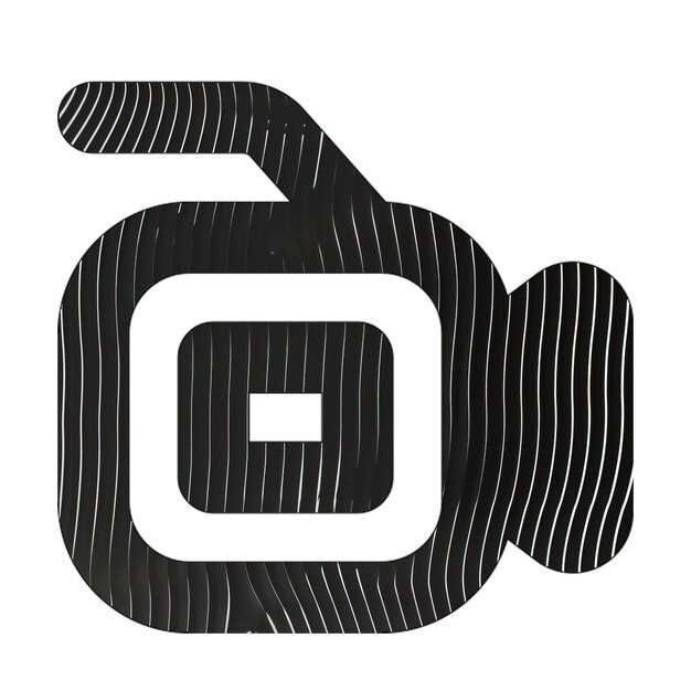 icône de caméscope ligne noire et blanche texture