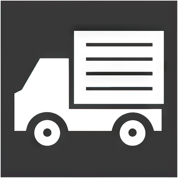 Photo icône de camion avec un design simple