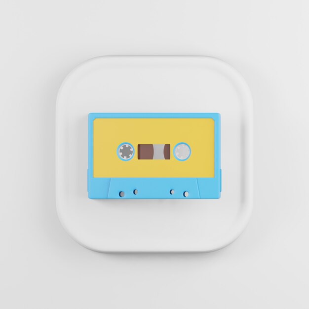 Icône de cassette jaune-bleu