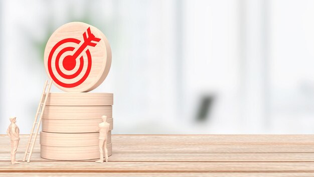 Photo l'icône cible pour le concept d'entreprise 3d renderingxa