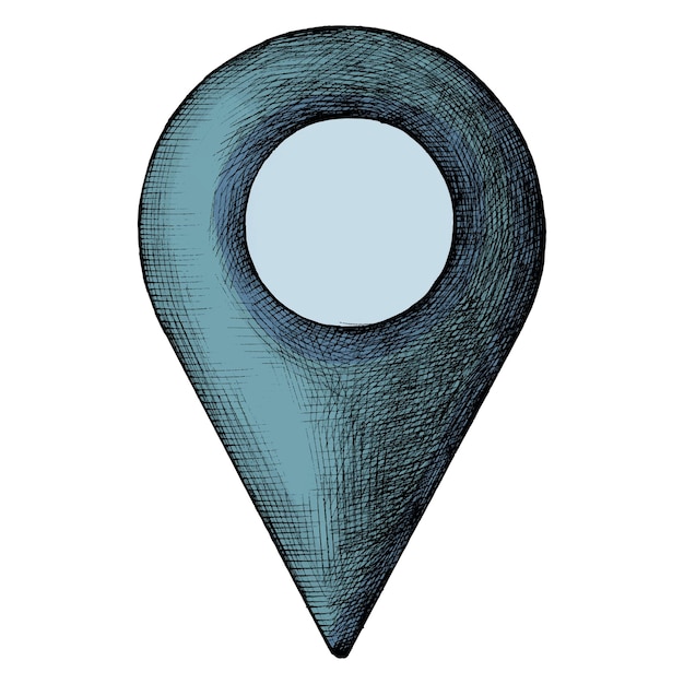Icône de clipart vintage avec géolocalisation Png