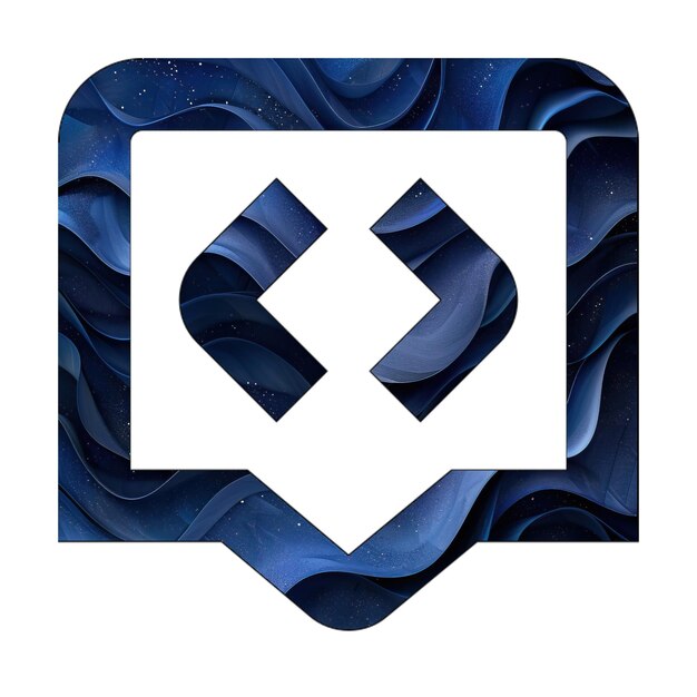 icône code de message d'image décalage bleu design de style d'arrière-plan