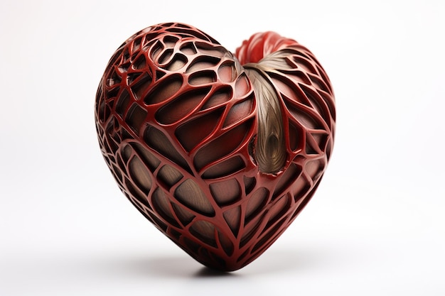 Icône de coeur 3D transparente au point