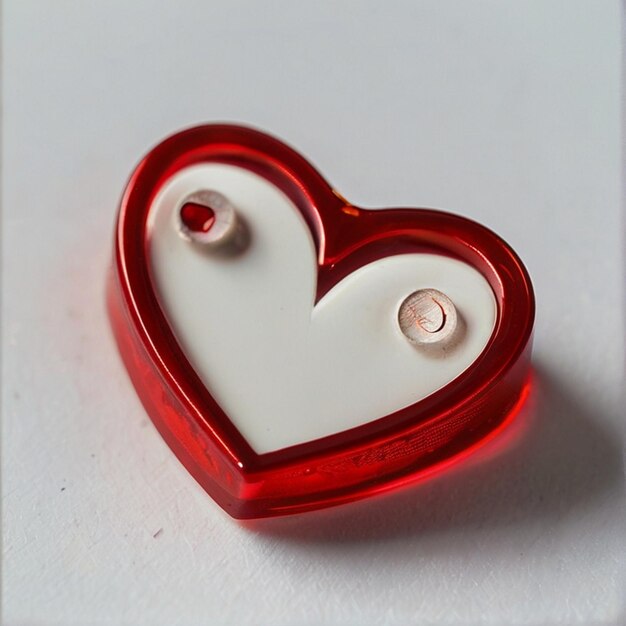 Photo icône de cœur cœur d'amour 3d avec un beau fond