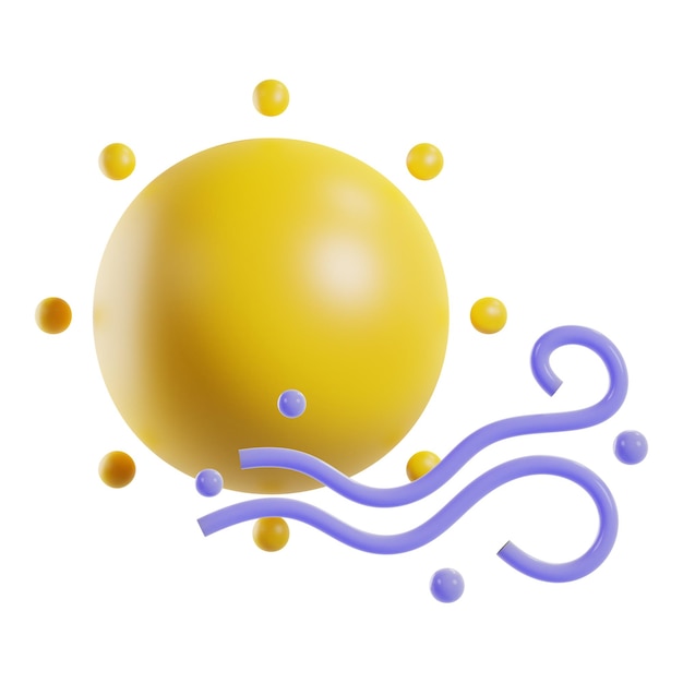 Icône de conditions météorologiques premium rendu 3d