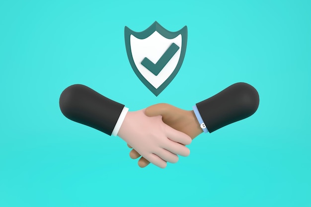 Icône de confiance Icône de poignée de main Symbole de partenariat et d'accord Confiance pour la protection