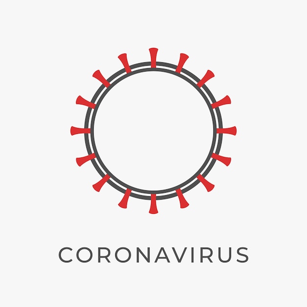 Icône de coronavirus isolé sur fond blanc. Vecteur.