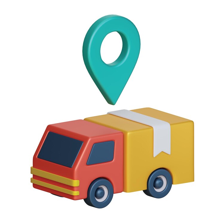 Photo icône de courrier de camion de livraison 3d