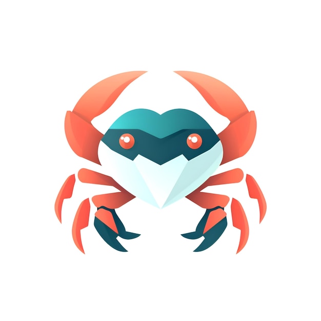 Icône de crabe dans un style plat isolé sur fond blanc Illustration vectorielle