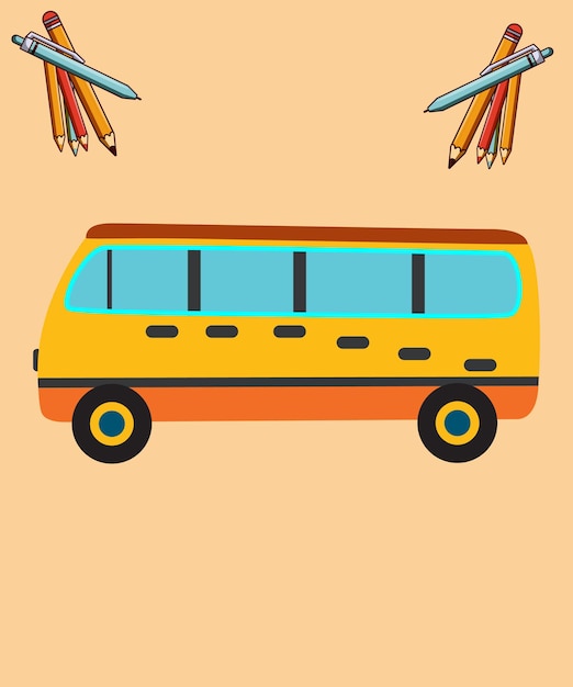 Icône de dessin animé de bus Photo d'illustration