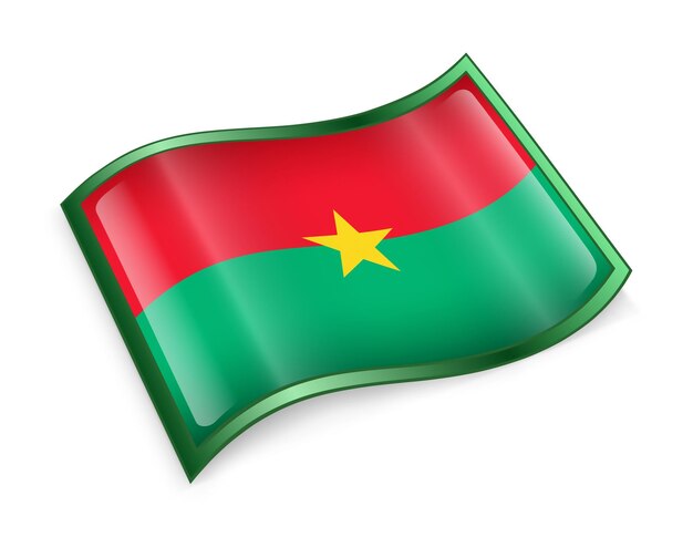 Photo icône du drapeau du burkina faso