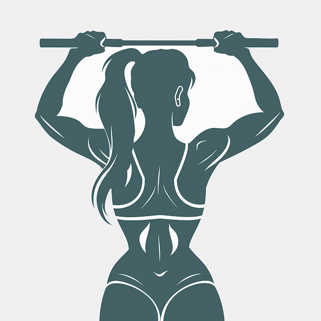 l'icône du logo design flat gym girl fitness