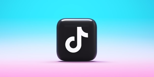icône du logo tiktok rendu 3d