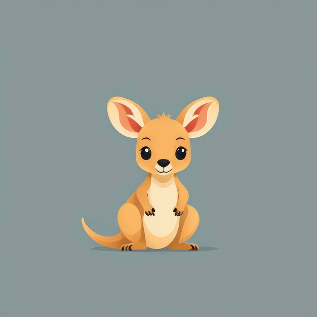 l'icône du logo vectoriel de l'illustration du kangourou