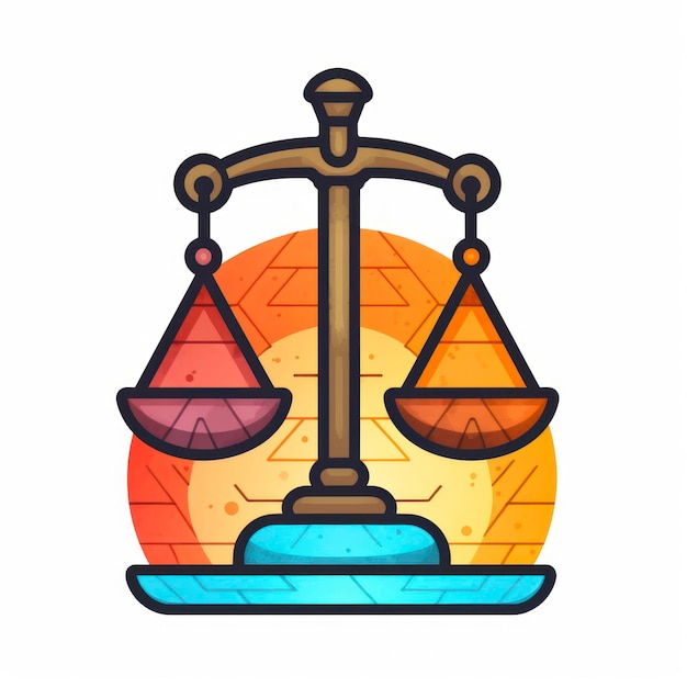 icône de l'échelle de justice en pixels