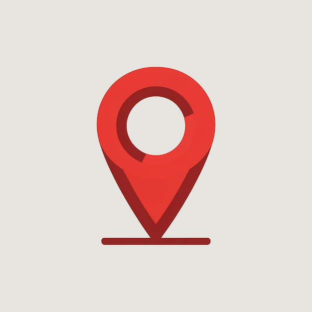 Une icône de épingle de localisation rouge couramment utilisée dans les applications de cartographie ou de localisation