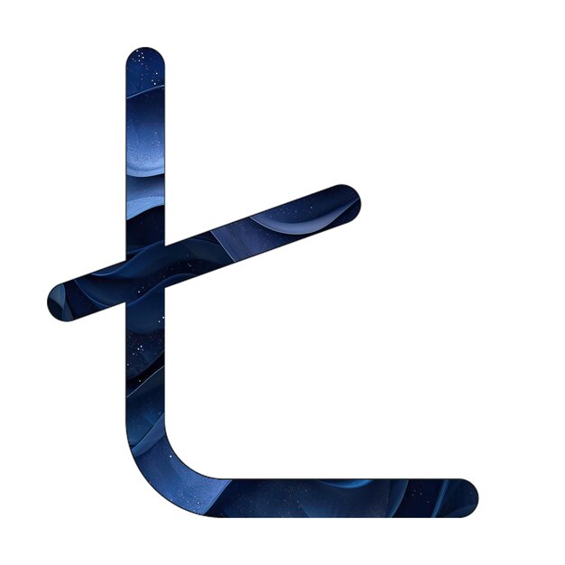 icône eps litecoin signe bleu dégradé design de style d'arrière-plan
