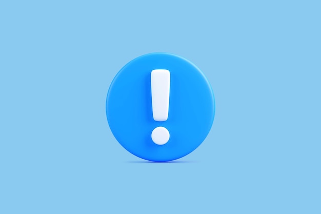 Icône d'exclamation bleue en arrière-plan