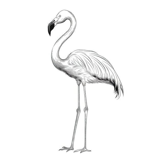 Icône flamingo ai généré