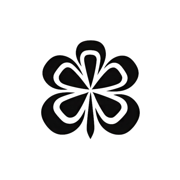 Icône de fleur Symbole de fleur minimale Conception florale d'une plante Élément plat Icène de fleur Illustration générative d'IA