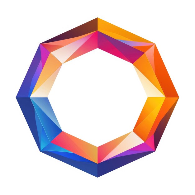 Icône en forme de pentagone polygonale Illustration de conception hexagonale symbolique pour les signes