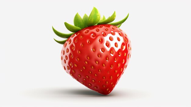 icône de fraise isolée sur Ai génératif transparent