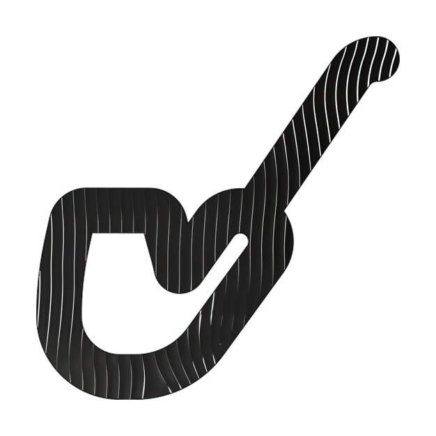 icône de fumée de pipe ligne noire et blanche texture