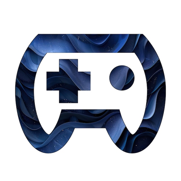 icône gamepad design de style d'arrière-plan à gradient bleu